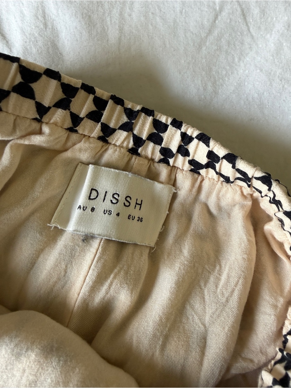 DISSH casual geometric print lined pant - Picture 3 of 3